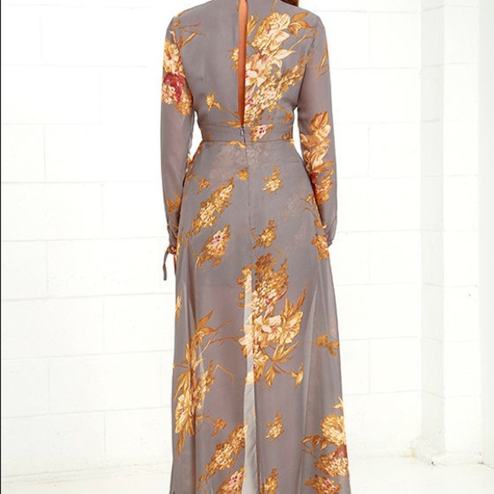 Fine and dandelion grey floral print romper